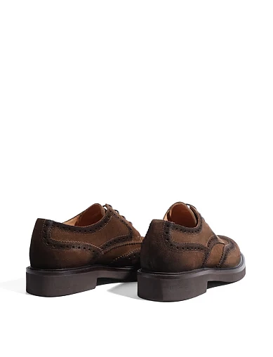 Мужские туфли Miguel Miratez замшевые коричневые - фото 4 - Miraton