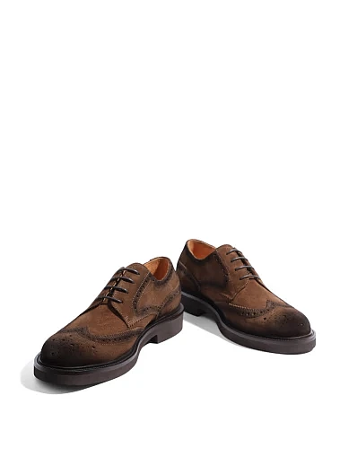 Мужские туфли Miguel Miratez замшевые коричневые - фото 5 - Miraton