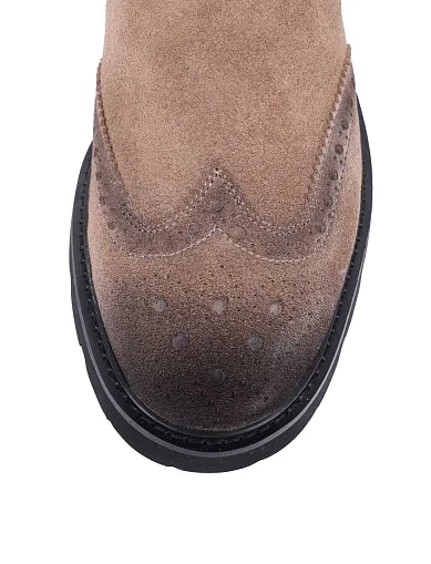 Чоловічі черевики челсі Miguel Miratez замшеві бежеві (5016DH-101-669R) - фото 5 - Miraton