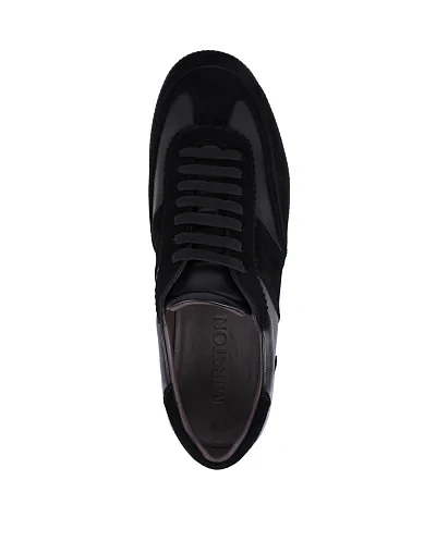 Чоловічі кеди MIRATON шкіряні чорні (5019D-72-187) - фото 2 - Miraton