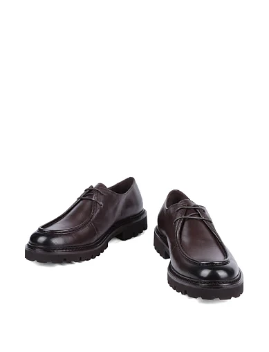 Мужские туфли Miguel Miratez кожаные коричневые - фото 5 - Miraton