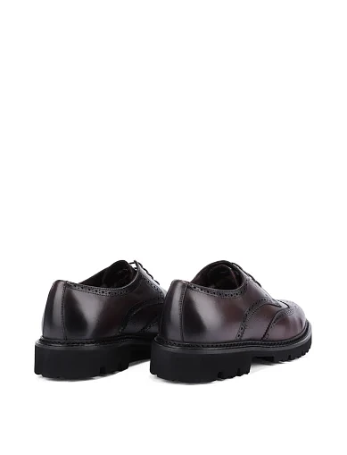 Чоловічі туфлі шкіряні коричневі (516D-71-34M) - фото 4 - Miraton