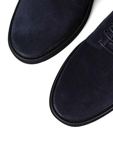 Мужские туфли Miguel Miratez велюровые синие - фото 5 - Miraton