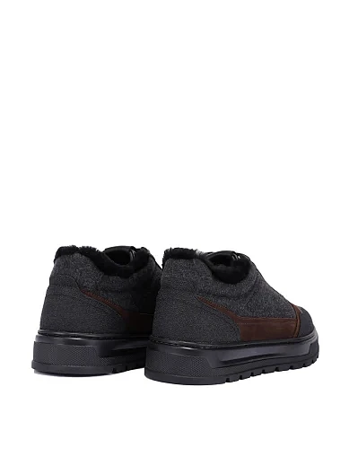 Чоловічі кеди шкіряні сірі (533D-901-542M) - фото 4 - Miraton