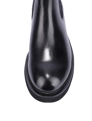 Мужские ботинки челси кожаные черные - фото 5 - Miraton