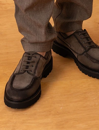 Чоловічі туфлі Miguel Miratez замшеві бежеві (537D-101-372) - фото 6 - Miraton