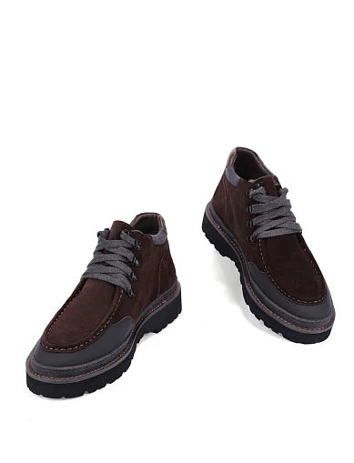 Чоловічі черевики замшеві коричневі (9388ADH-107-662R) - фото 2 - Miraton