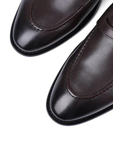 Мужские туфли Miguel Miratez кожаные коричневые - фото 5 - Miraton