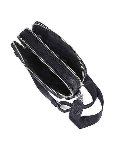 Мужская сумка мессенджер Guess из экокожи черная - фото 5 - Miraton