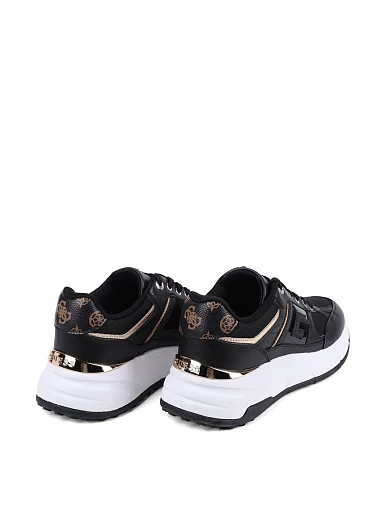 Женские кроссовки Guess из экокожи черные - фото 4 - Miraton