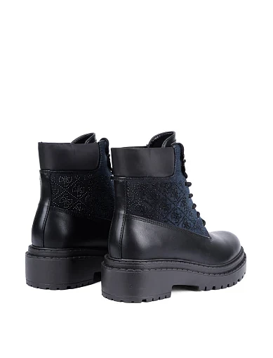 Женские ботинки Guess из экокожи черные - фото 4 - Miraton