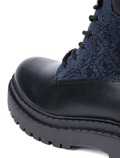 Женские ботинки Guess из экокожи черные - фото 5 - Miraton