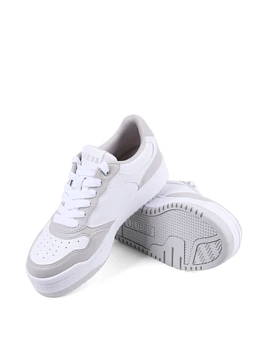 Жіночі кеди Guess з екошкіри білі(FLTMR8 ELE12) - фото 2 - Miraton