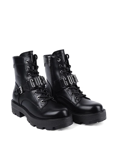 Женские ботинки Guess из экокожи черные - фото 3 - Miraton