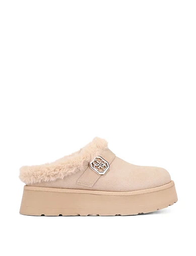 Женские угги замшевые бежевые - фото 1 - Miraton