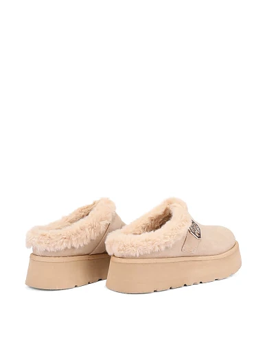 Женские угги замшевые бежевые - фото 4 - Miraton