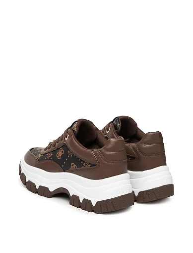 Женские кроссовки Guess из экокожи коричневые - фото 3 - Miraton