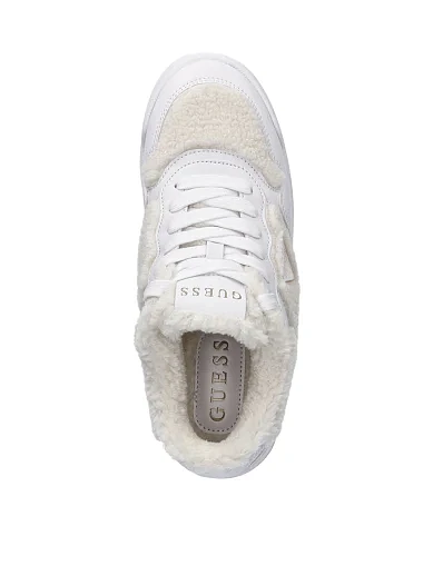 Женские кеды Guess из экокожи рисового цвета - фото 4 - Miraton