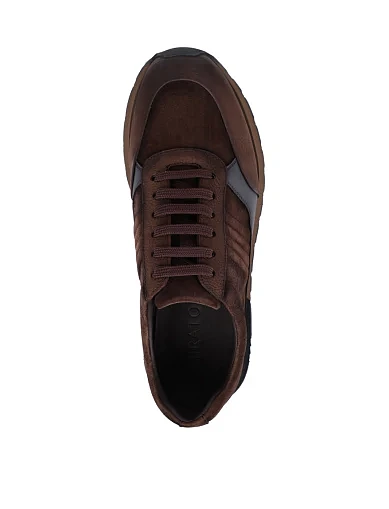 Мужские кроссовки MIRATON кожаные рыжие - фото 5 - Miraton