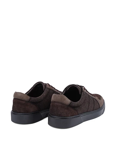 Чоловічі кеди MIRATON шкіряні коричневі (A316-H300-YZ236) - фото 4 - Miraton