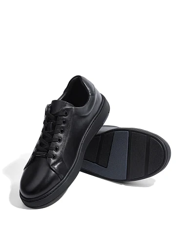 Чоловічі кеди MIRATON шкіряні чорні (1030-8-B721) - фото 5 - Miraton