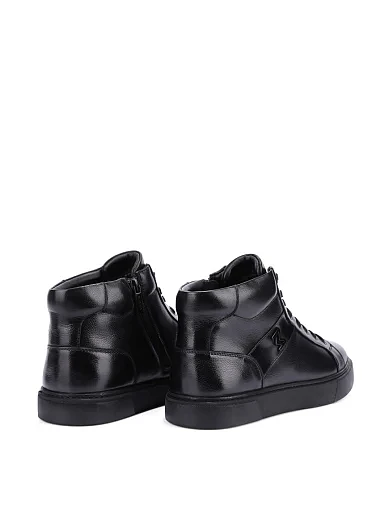 Мужские ботинки кожаные черные - фото 4 - Miraton