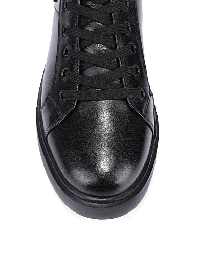 Мужские ботинки кожаные черные - фото 5 - Miraton