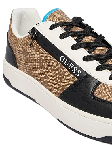 Мужские кеды Guess из экокожи бежевые - фото 6 - Miraton