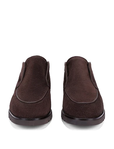 Мужские ботинки замшевые коричневые - фото 2 - Miraton