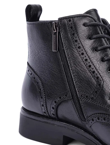 Чоловічі черевики шкіряні чорні (HS2152-100) - фото 5 - Miraton