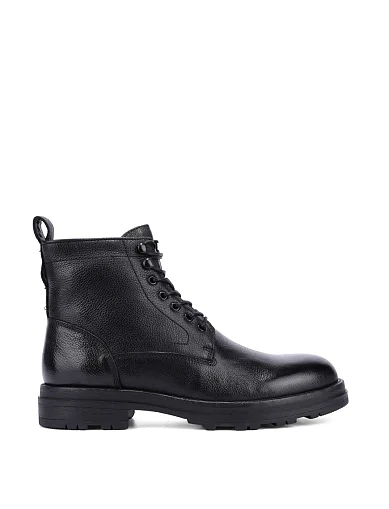 Мужские ботинки кожаные черные - фото 1 - Miraton