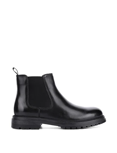 Чоловічі черевики челсі шкіряні чорні (HS2425-2) - фото 1 - Miraton