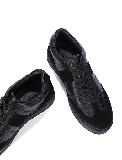 Чоловічі кеди MIRATON шкіряні чорні (PRTFO425M) - фото 2 - Miraton