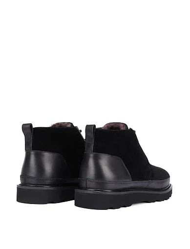 Чоловічі уггі замшеві чорні (148-1) - фото 4 - Miraton