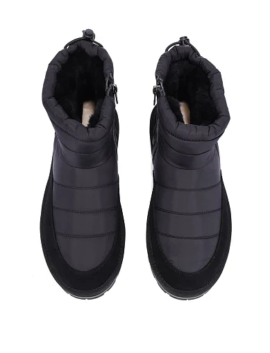 Чоловічі уггі тканинні чорні (161-25) - фото 5 - Miraton