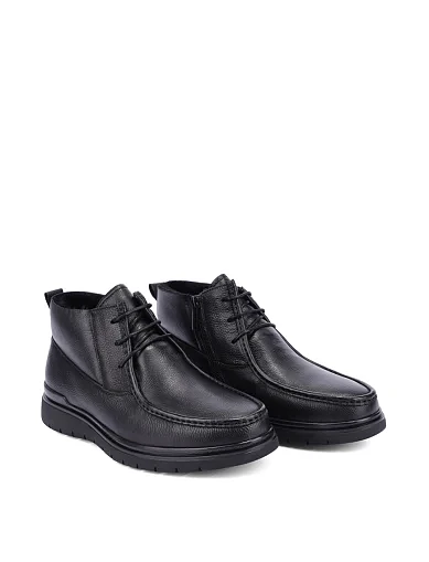 Чоловічі черевики шкіряні чорні (290X-1M-TA29) - фото 3 - Miraton