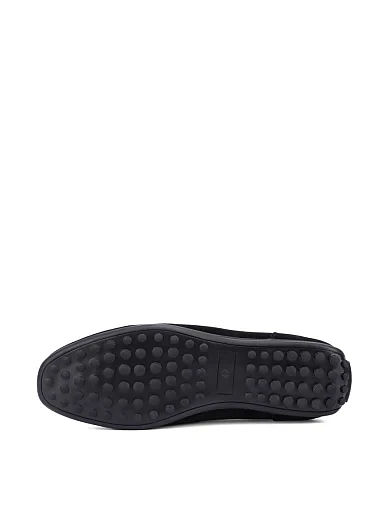 Мужские мокасины замшевые черные - фото 2 - Miraton