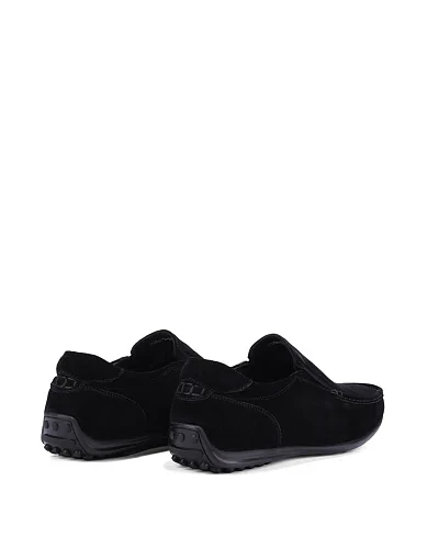 Мужские мокасины замшевые черные - фото 4 - Miraton