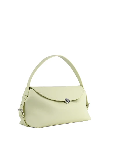 Женская сумка через плечо MIRATON кожаная желтая - фото 2 - Miraton