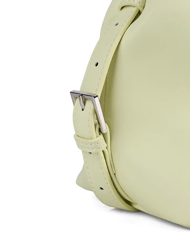 Женская сумка через плечо MIRATON кожаная желтая - фото 4 - Miraton