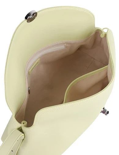 Женская сумка через плечо MIRATON кожаная желтая - фото 5 - Miraton