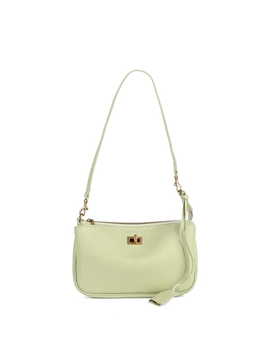 Женская сумка через плечо MIRATON кожаная зеленая - фото 1 - Miraton