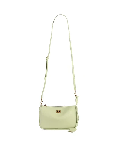 Женская сумка через плечо MIRATON кожаная зеленая - фото 6 - Miraton