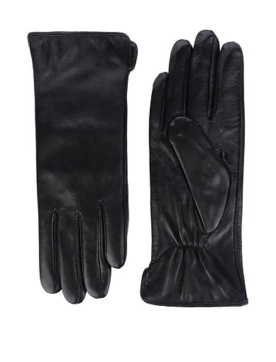 Рукавички шкіряні чорні(2145) - фото 1 - Miraton