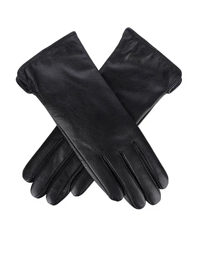 Рукавички шкіряні чорні(2145) - фото 2 - Miraton