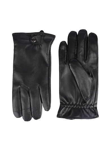 Рукавички шкіряні чорні (G-294) - фото 1 - Miraton