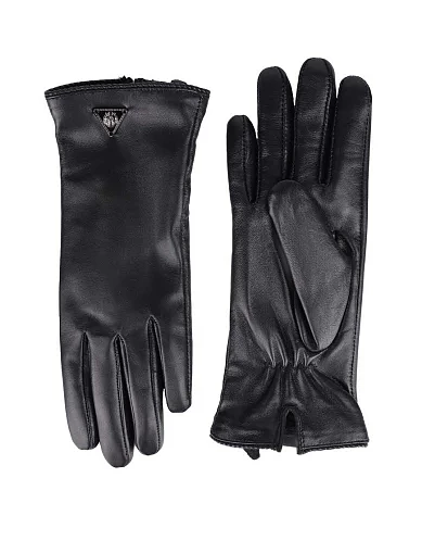 Рукавички шкіряні чорні(2738-2) - фото 1 - Miraton