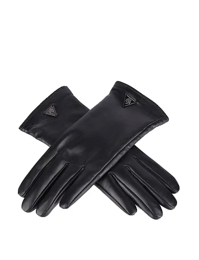 Рукавички шкіряні чорні(2738-2) - фото 2 - Miraton