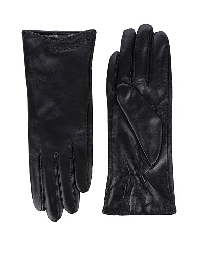 Рукавички шкіряні чорні(3576) - фото 1 - Miraton