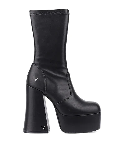 Женские ботинки WINDSOR SMITH кожаные черные - фото 1 - Miraton